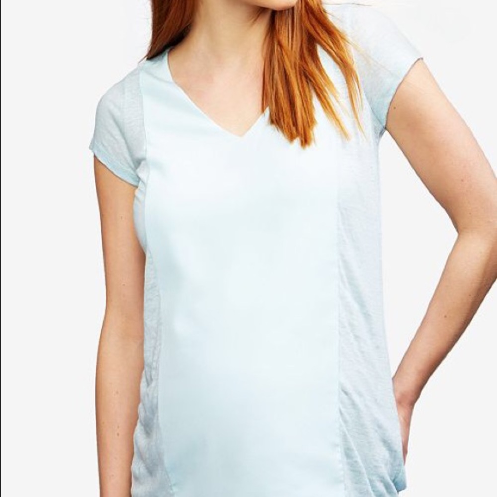 Pea in the Pod linen v-neck top